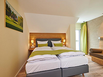 Bachhof Resort, Ferienwohnung Schlafzimmer