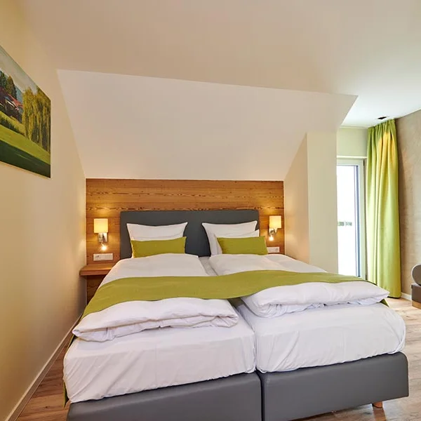 Bachhof Resort, Ferienwohnung Schlafzimmer