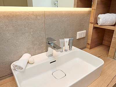 Bachhof Resort, Ferienwohnung Badezimmer